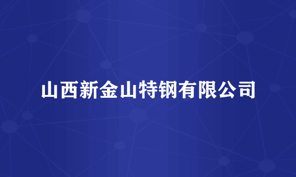 山西新金山特钢有限公司