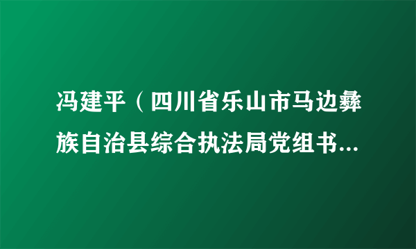 冯建平(四川省乐山市马边彝族自治县综合执法局党组书记、局长)