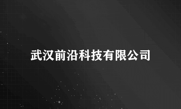 武汉前沿科技有限公司