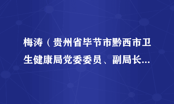 梅涛（贵州省毕节市黔西市卫生健康局党委委员、副局长、市疾控中心主任）