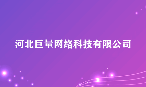 河北巨量网络科技有限公司