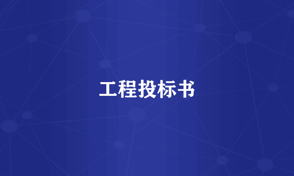 工程投标书