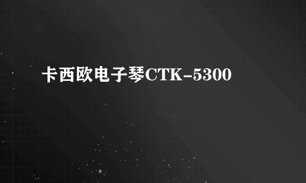 卡西欧电子琴CTK-5300