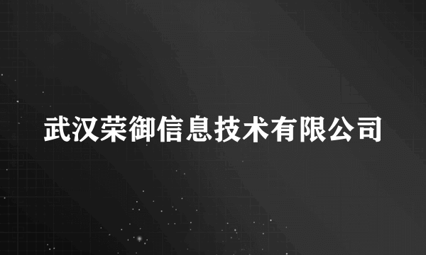 武汉荣御信息技术有限公司