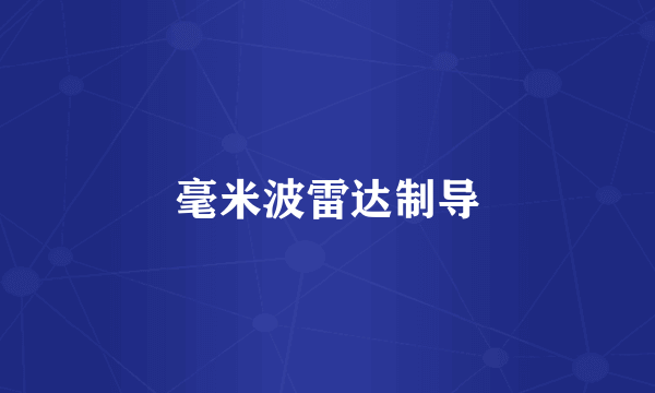 毫米波雷达制导