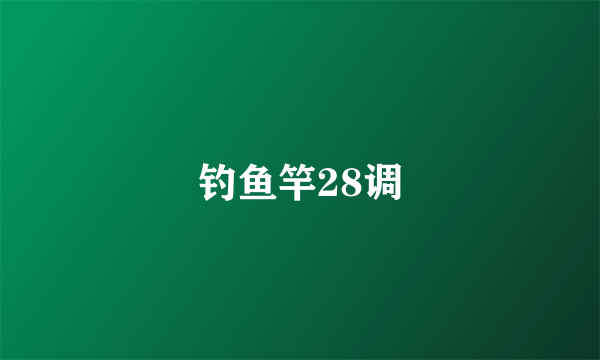 钓鱼竿28调