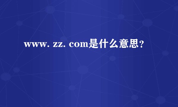 www. zz. com是什么意思？