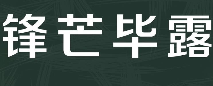 锋芒毕露的意思解释词语