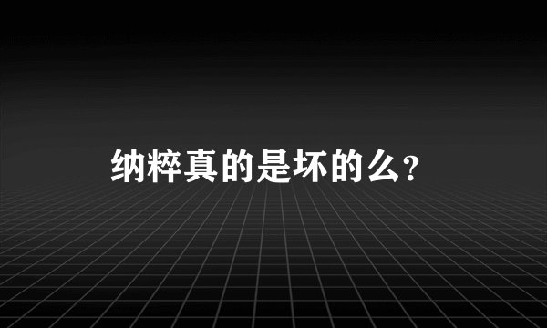 纳粹真的是坏的么？