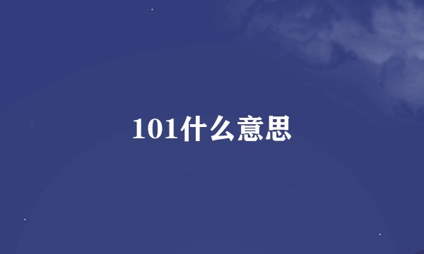 101什么意思