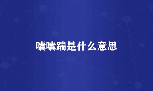囔囔踹是什么意思