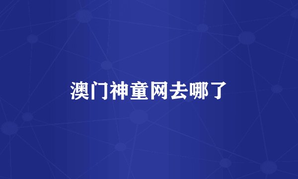 澳门神童网去哪了