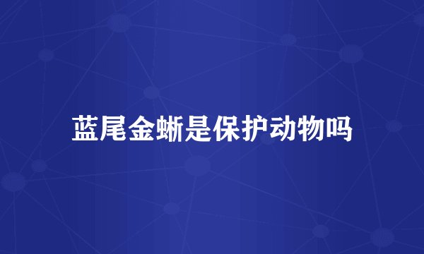 蓝尾金蜥是保护动物吗