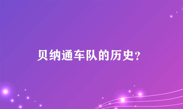 贝纳通车队的历史？