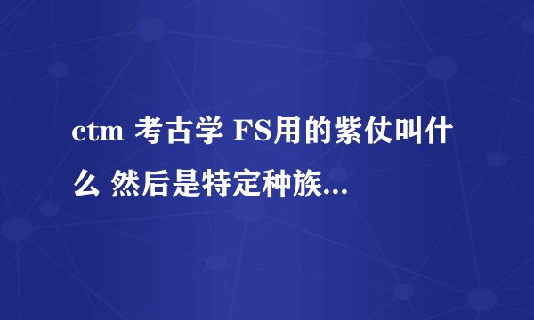 ctm 考古学 FS用的紫仗叫什么 然后是特定种族的碎片才能拼出 还是特定地方才能挖出？