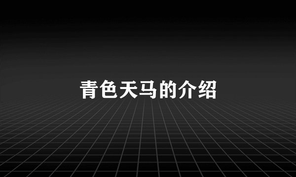 青色天马的介绍