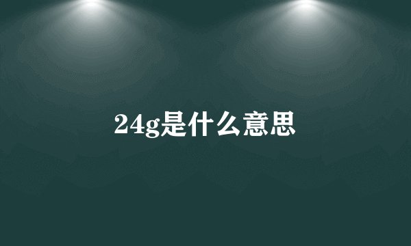 24g是什么意思