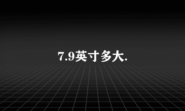 7.9英寸多大.