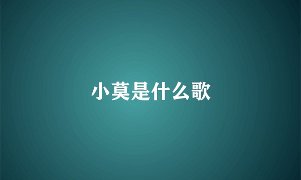 小莫是什么歌